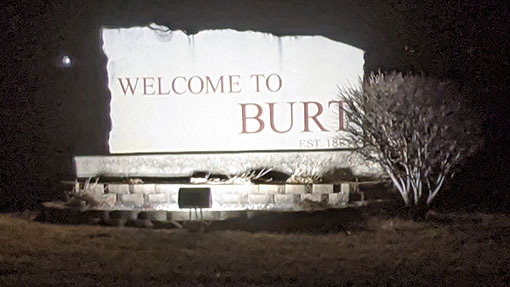 City of Burt Sign